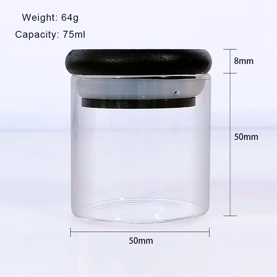 Smoking Accessory LED Glow Jar Storage Container with Bottom Grinder Glowing Vacuum Bottles 110ml