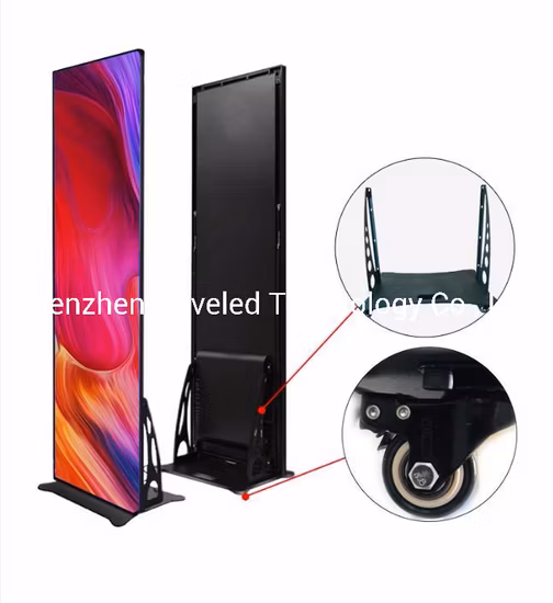Indoor Portable Free Standing Moveable Promotional Advertising Pixel 2.5mm/3mm LED Digital Poster Screen Display