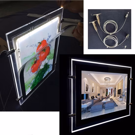 Hanging A3 Poster Frame Sale Light Box Hanging Real Estate Agent LED A4 Window Display